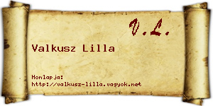 Valkusz Lilla névjegykártya